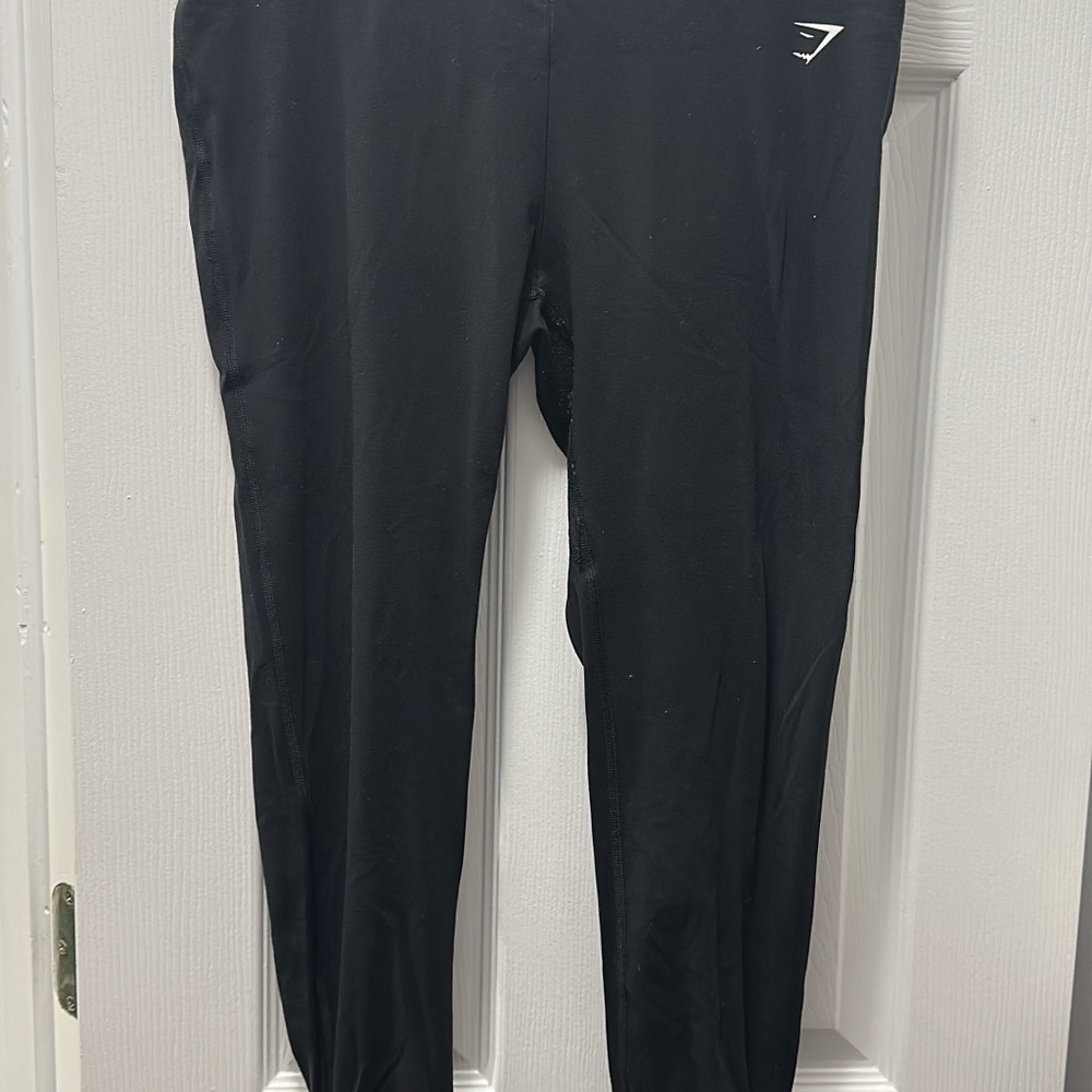 Gymshark Black Men's Jogger Pants with Subtle Logo